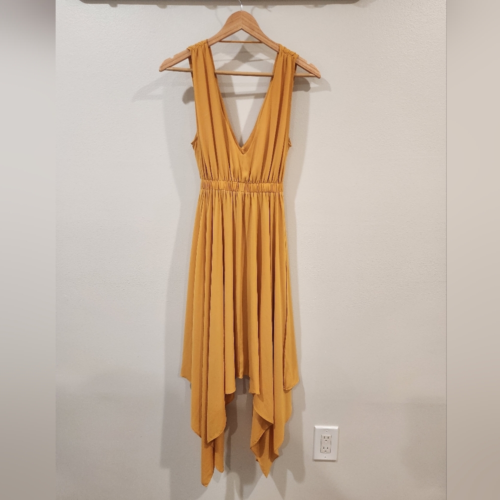 BCBGMaxAzria Yellow High Low Dress